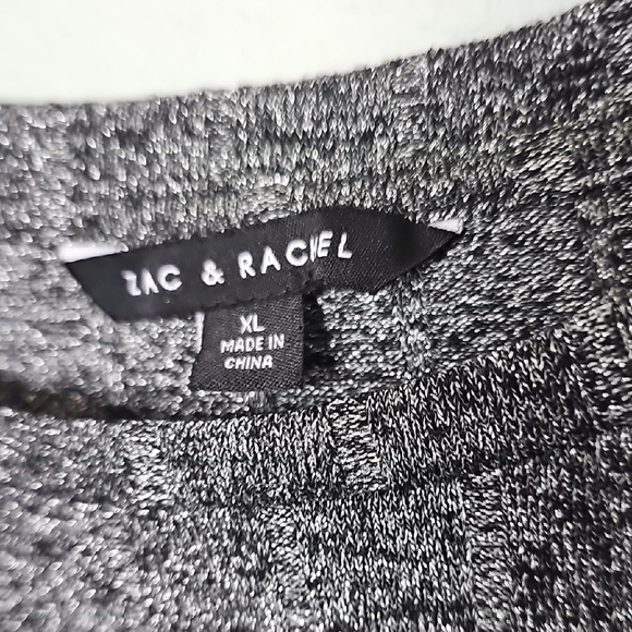 Zac & Rachel NWT Romantic Textured Gray 3/4 Sleeve Shimmer Top XL - Picture 5 of 7